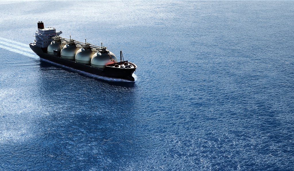 Transportschiff auf dem Meer