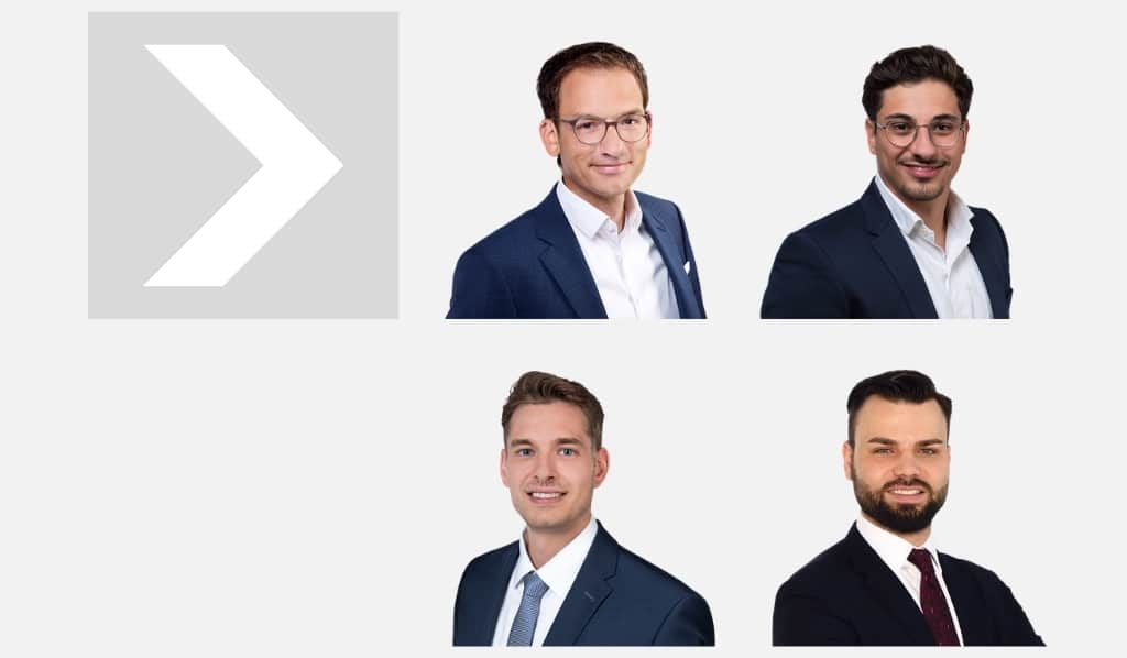 Vier Rechtsanwälte der Wirtschaftskanzlei GSK Stockmann